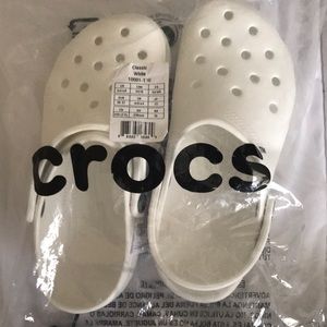 BRAND NEW WHITE CROCS